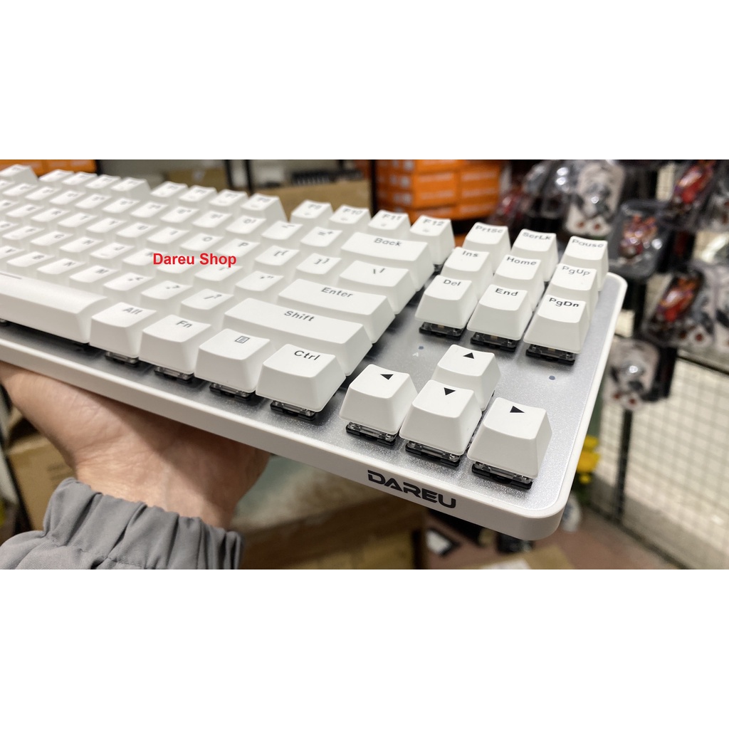 Bàn phím cơ không dây DAREU EK807G Trắng / Đen 87-KEY (Blue /Brown /Red Switch)