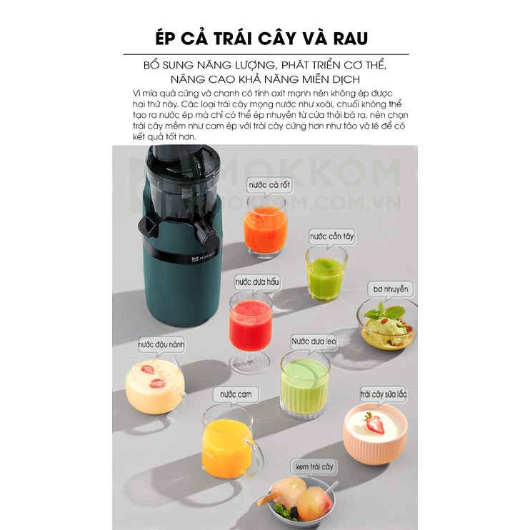 Máy Ép Chậm Máy Ép Trái Cây Mokkom Loại To MK199 Chính Hãng