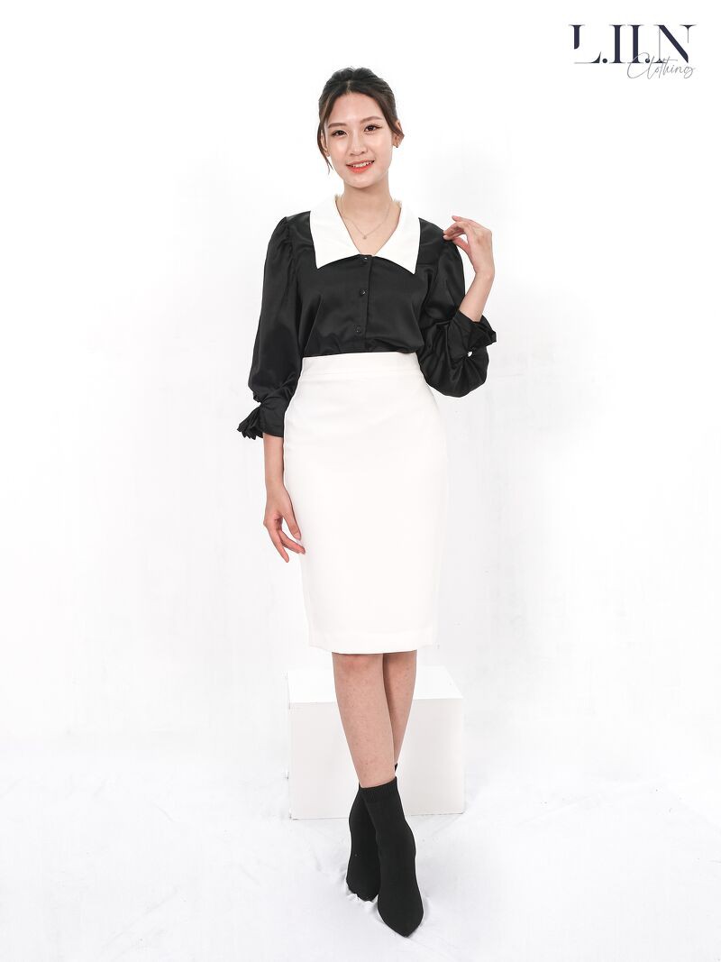 [Mã WABRM50 giảm 15% đơn 99k] Juyp trắng bút chì, chân váy dài form công sở thời trang Liin clothing J4095