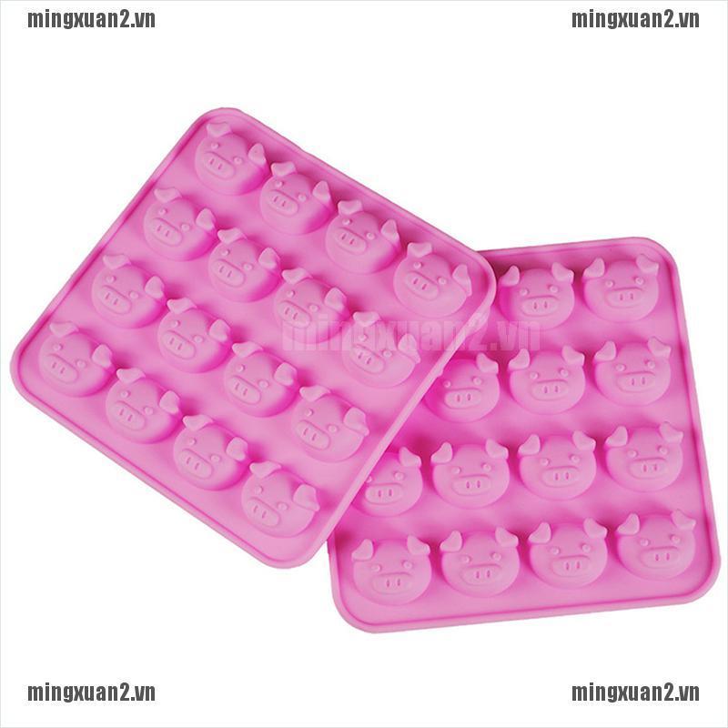 Khuôn Silicone Làm Bánh &amp; Socola Hình Heo Con