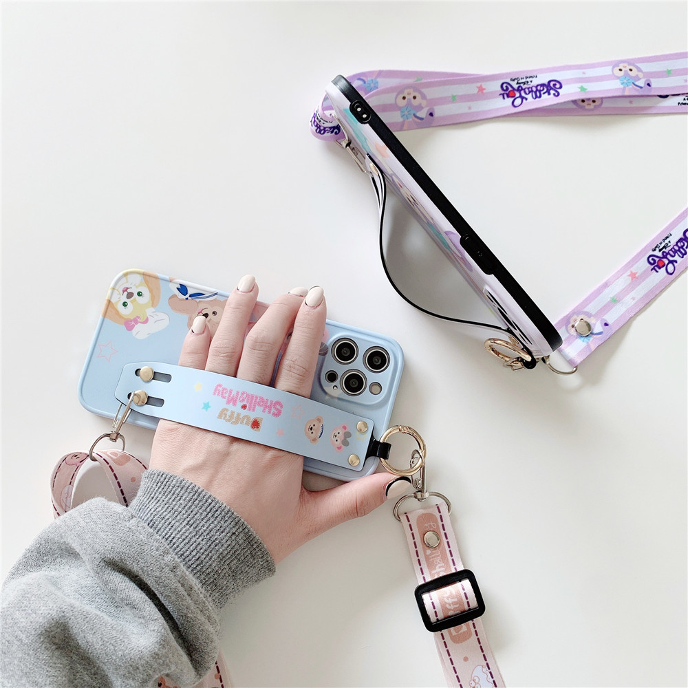 Cartton Ốp Điện Thoại tpu Silicon Mềm Có Dây Đeo Cho iphone 15 14 13 12 11 pro max 12pro 13pro 14pro 15pro 14promax 15promax xr x xs max