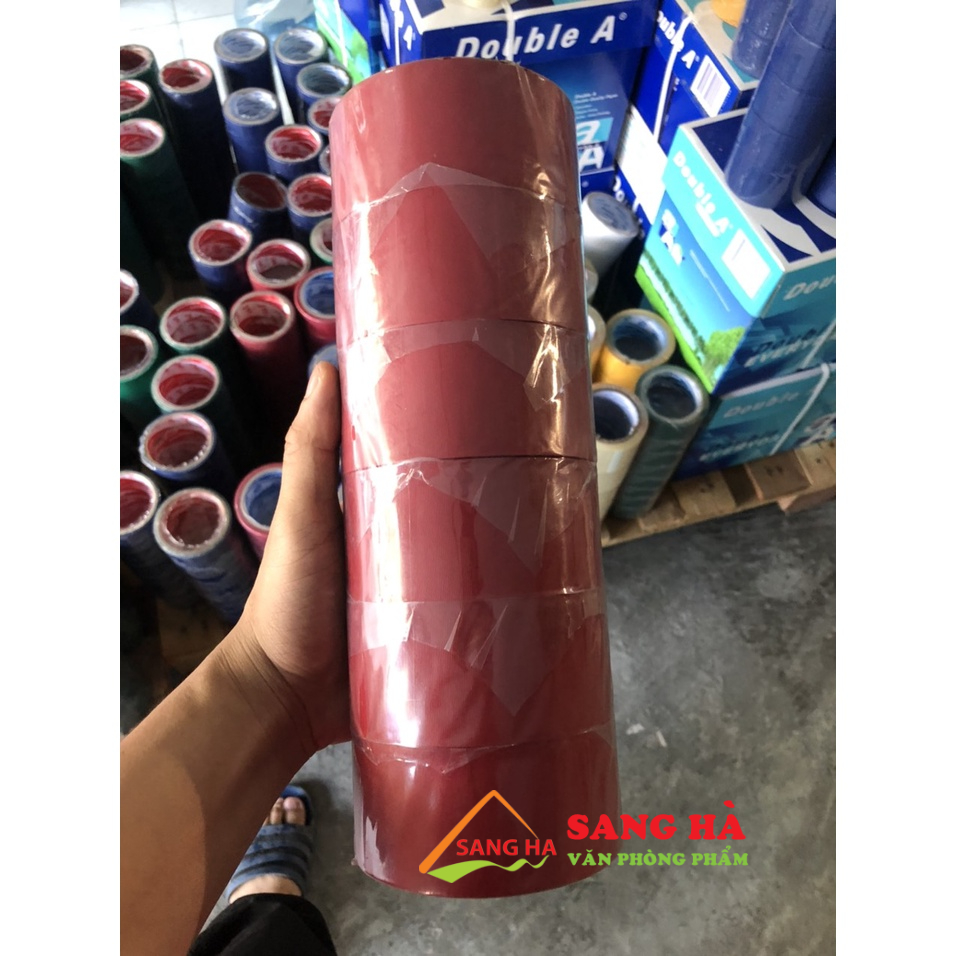 Băng keo simili màu đỏ 2.5f, 3.5F, 5F giá sỉ tại TPHCM - Băng keo dán tài liệu màu đỏ