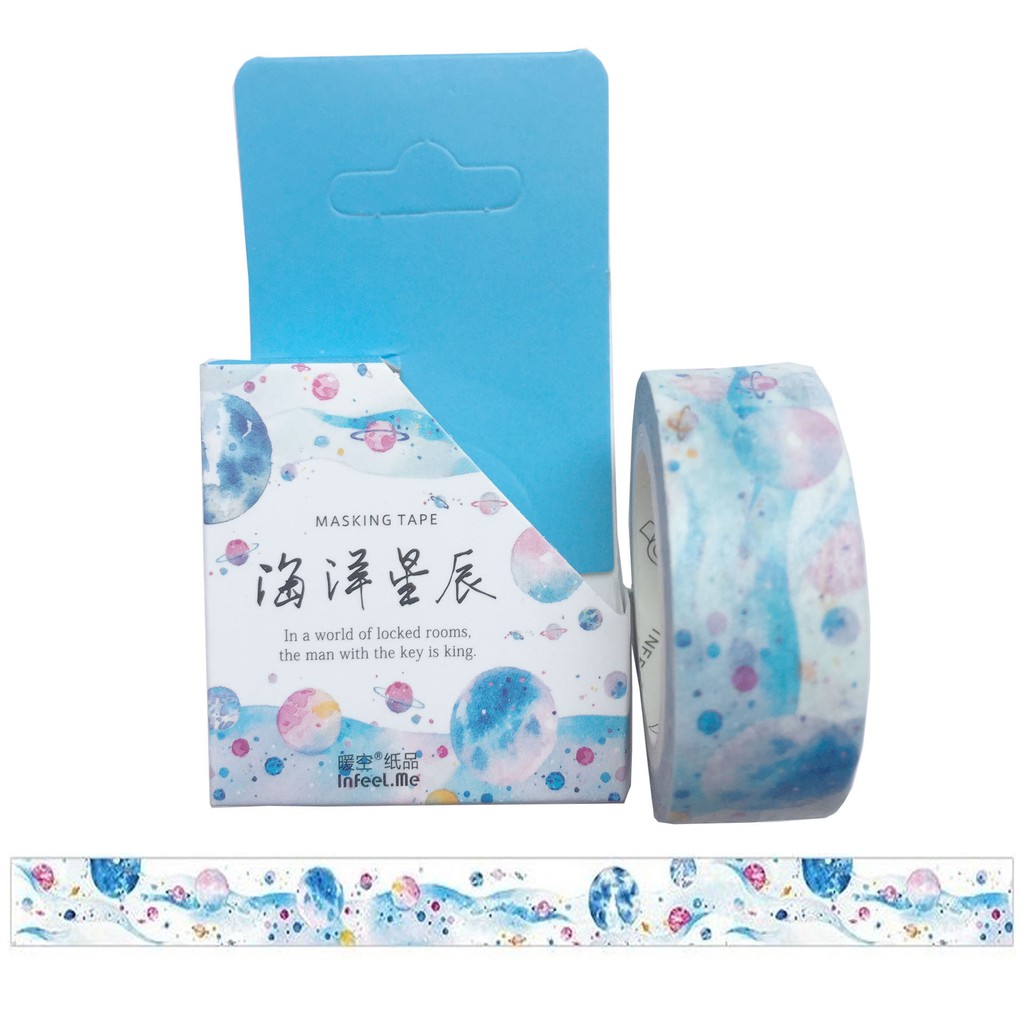 Băng Keo Trang Trí Washi Tape Đại Dương Huyền Ảo ( Hình Ảnh Được Sắp Xếp Theo Thứ Tự Tên)