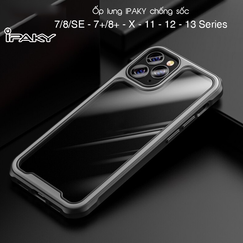 Ốp lưng IPAKY iPhone 13/13 Pro/Max/ 12/12 Pro/ Max/ 11/11 Pro/Max/ XR/X/XS/XS Max/ 7/8/SE/ 7 Plus/8 Plus