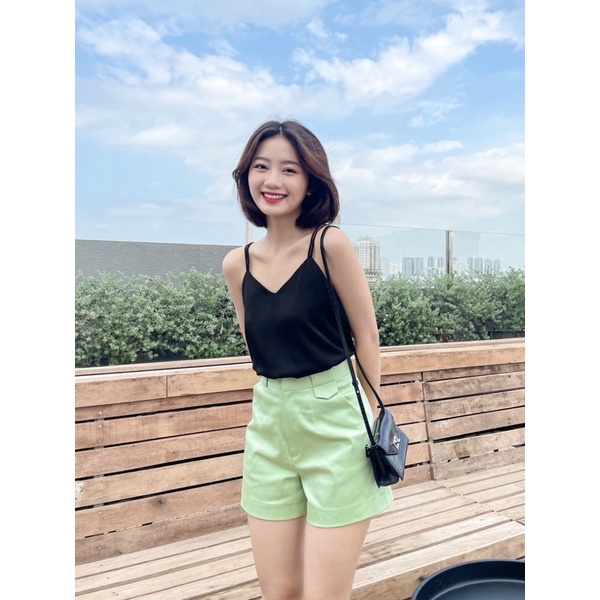 Quần đùi lưng cao Xanh Elly clothing