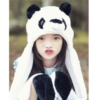 Mũ thú liền khăn, khăn mũ gấu, mũ sói, mũ thỏ