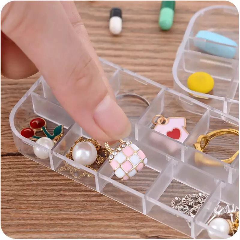 Khay nhựa 12 ô đựng đá nail charm , bông tai  , trang sức nhỏ-hộp nhựa