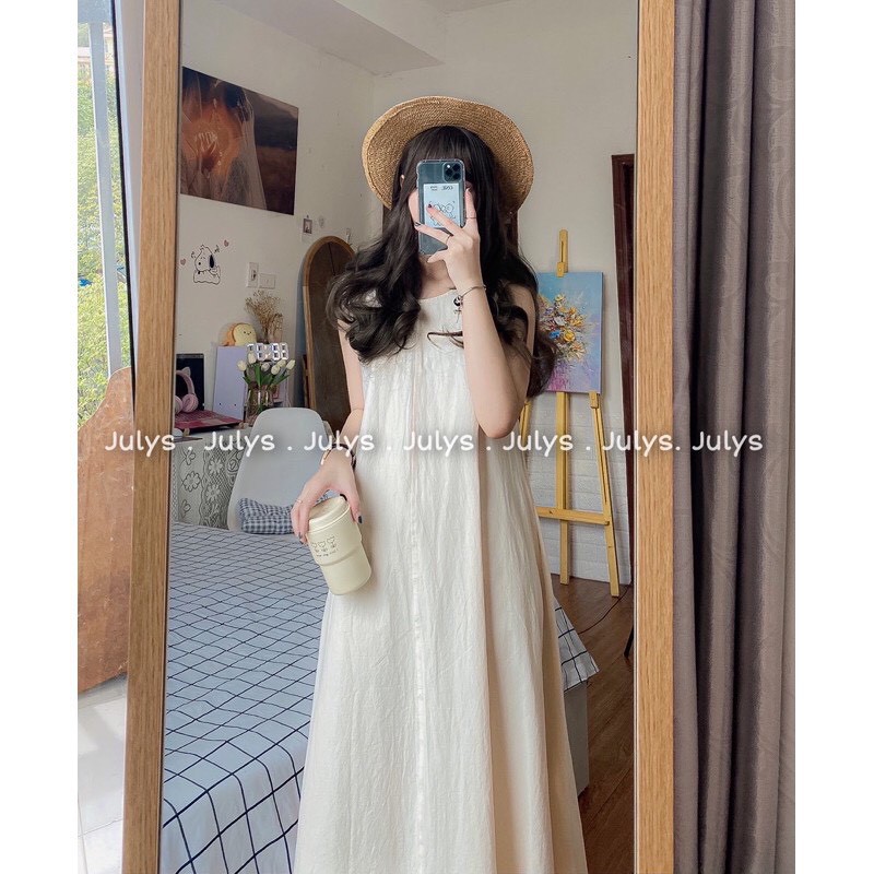 Váy Ba Lỗ Chất Thô Trơn Dáng Xòe Có Túi Bên M168-Violet | BigBuy360 - bigbuy360.vn