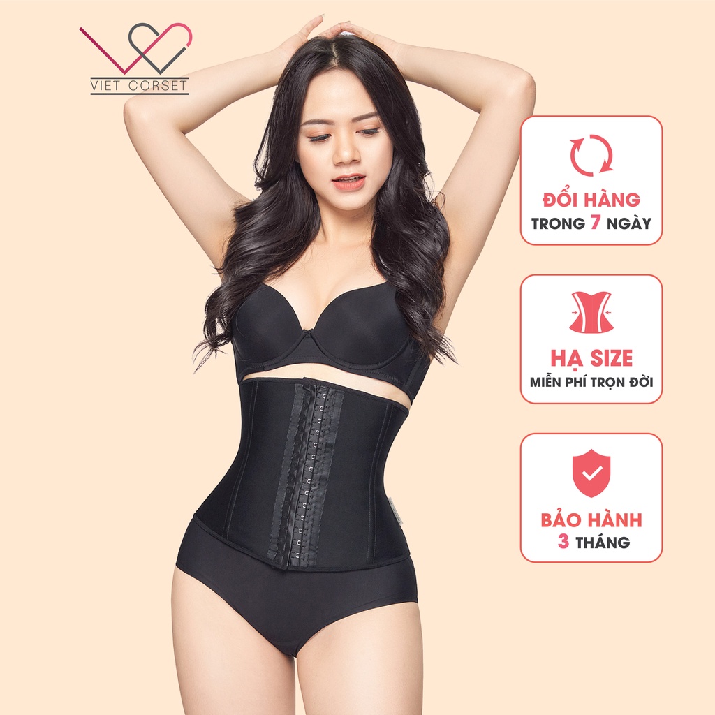 Gen đai nịt bụng latex slim 101 VIỆT CORSET giúp giảm eo cho mẹ sau sinh, hạ size miễn phí
