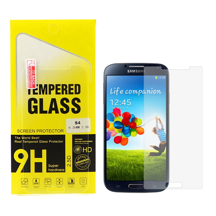 Combo 3 kính cường lực Samsung S4 Trong suốt - Tặng keo chống hở mép / Giá Rẻ