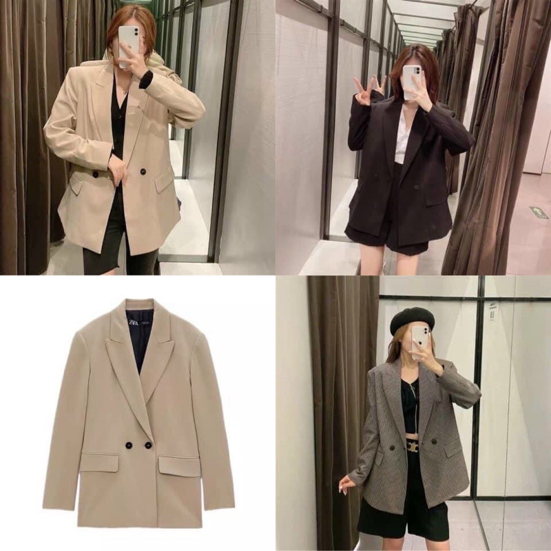 ⚡️BÁN SỈ⚡️Áo vest 2 lớp 2 màu be đen dáng suông
