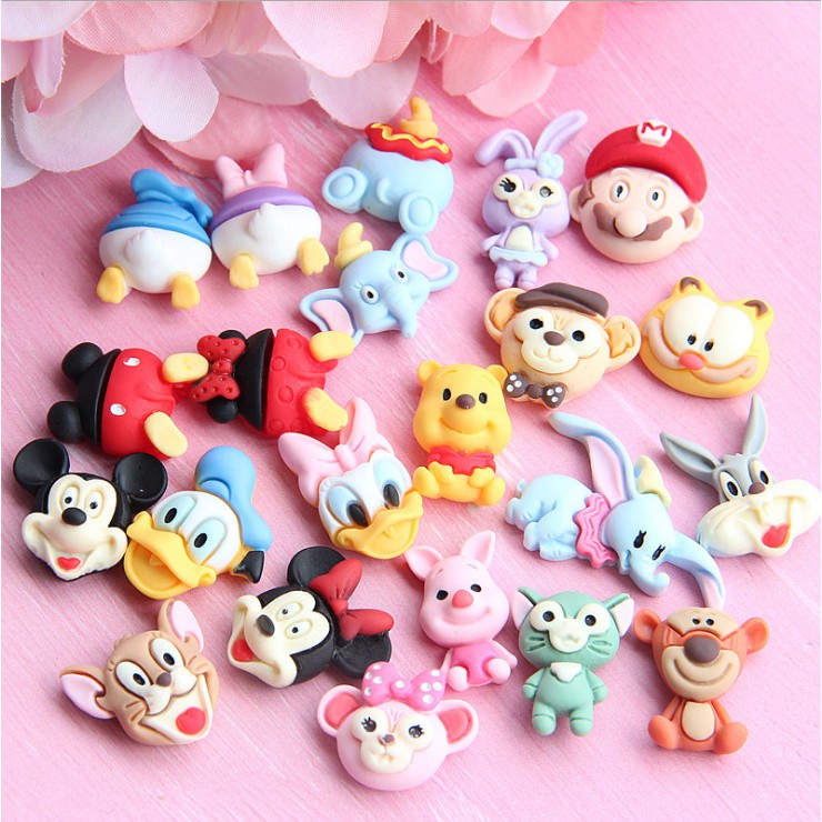 Mẫu charm các nhân vật Cartoon Network trang trí vỏ điện thoại, kẹp tóc, ve áo, DIY