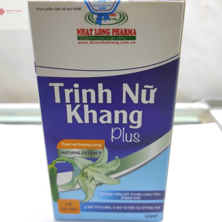 Trinh Nữ Khang Plus - Trinh Nữ Hoàn Cung Hỗ Trợ Giảm U Xơ Tử Cung, U Xơ Tuyến Vú Ở Phụ Nữ - Lọ 60 viên