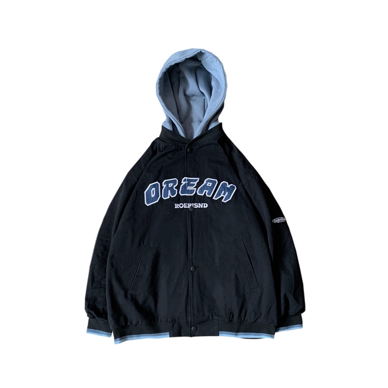 Áo khoác hoodie giả hai lớp phong cách harajuku hàn quốc dễ phối đồ dành cho nam TF1