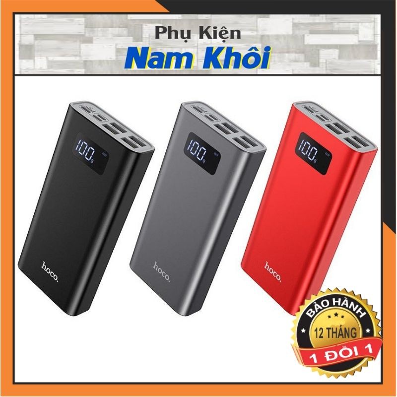 Pin sạc dự phòng 20000mah Hoco J46A 4 cổng ra chính hãng dùng cho điện thoại, Iphone, Ipad, Samsung, Oppo, Xiaomi