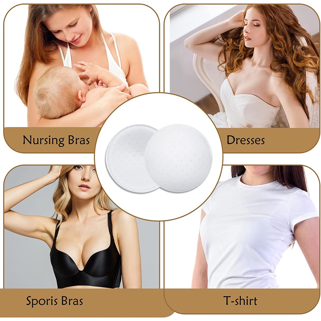 Set 3 Cặp  Miếng Lót Áo Ngực Tròn  Thoáng Khí Và May Áo Ngực 5 Kích Cỡ Phù Hợp Với 99% Áo Ngực