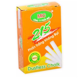 Phấn trắng viết bảng không bụi Mic hộp 10 viên