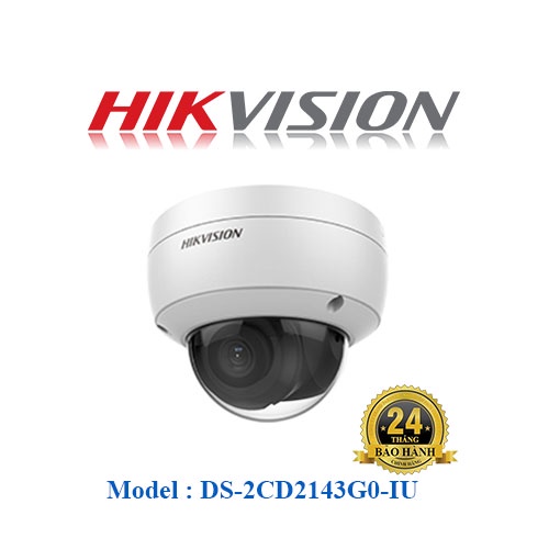 CAMERA IP DOME HỒNG NGOẠI 4.0 MEGAPIXEL HIKVISION DS-2CD2143G0-IU hỗ trợ khe thẻ nhớ và POE