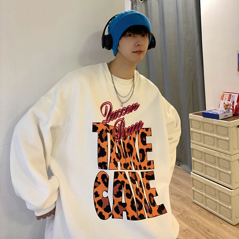 Áo Nỉ Tay Dài Cổ Tròn In Chữ Thời Trang Dành Cho Nam Size M-3XL