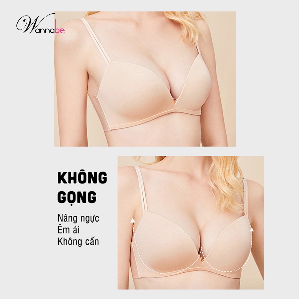 Áo ngực mút mỏng cao cấp Wannabe ANT16 áo ngực tàng hình cúp lớn không gọng nhẹ nhàng thoải mái