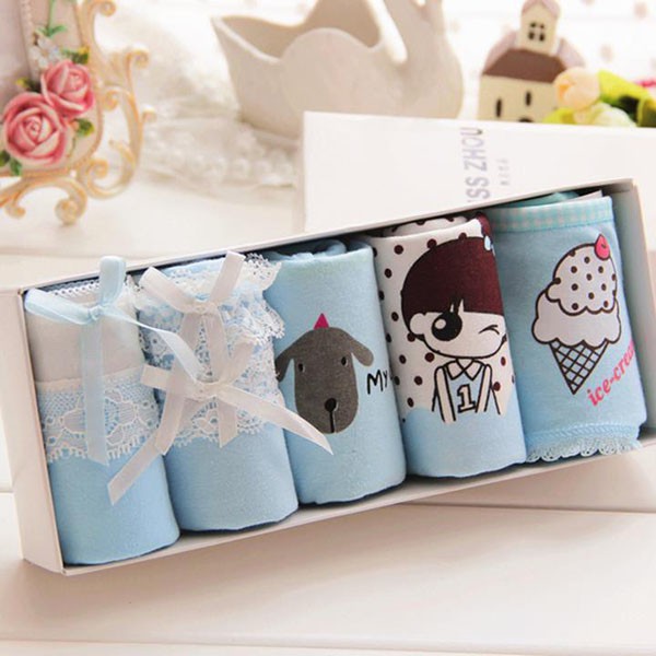 HỘP 6 QUẦN CHIP TAM GIÁC BÉ GÁI