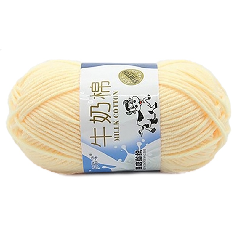 Cuộn Len Cotton Sữa Mềm Dùng Đan Khăn Choàng DIY