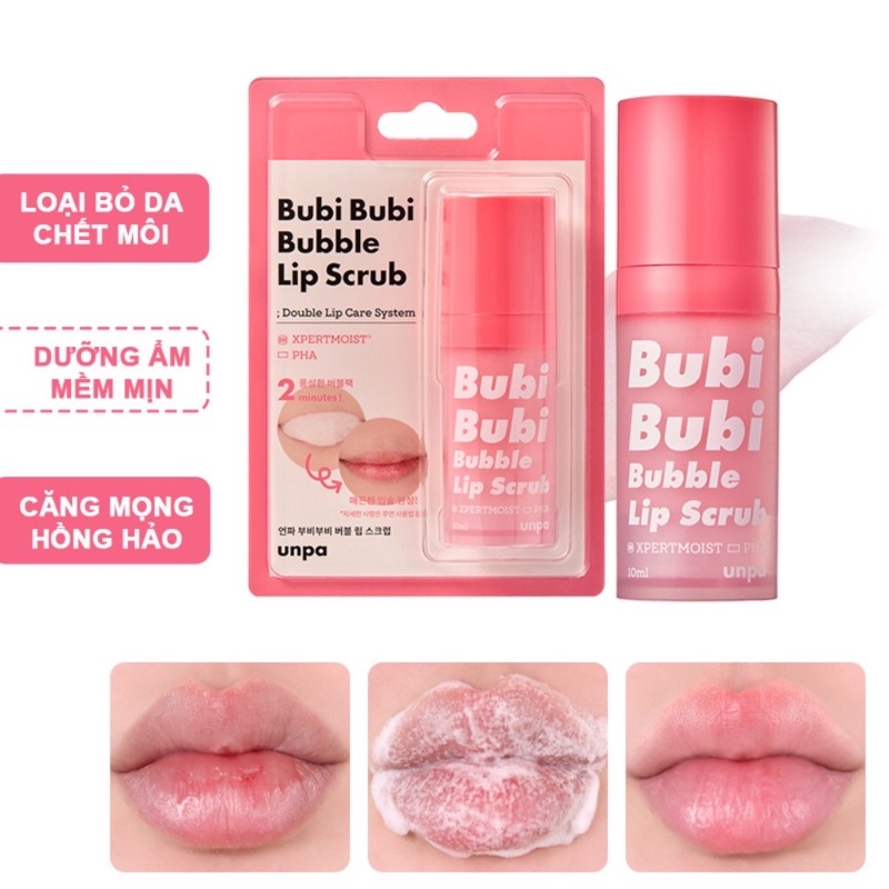 Tẩy tế bào chết môi sủi bọt Bubi Bubi Buble Lip Scrub
