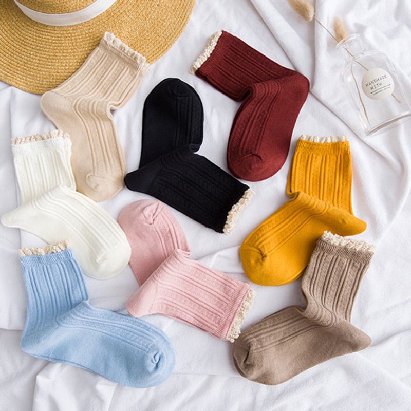 Vớ ren thiết kế ngọt ngào dễ thương thoải mái dành cho nữ