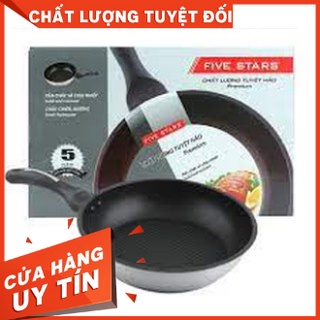 Chảo chống dính 30cm inox 3 đáy fivestar cao cấp dùng đc cho bếp từ26cm -28cm -30cm