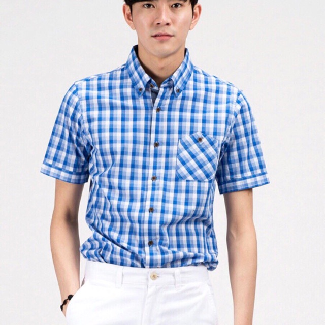 Áo sơ mi sọc ngắn tay nam