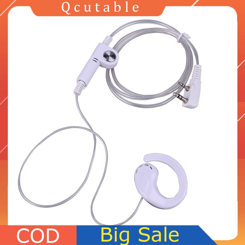 Tai nghe mic gắn tai PTT cổng cắm 2 chân cho BAOFENG KENWOOD Retevis HYT Radio