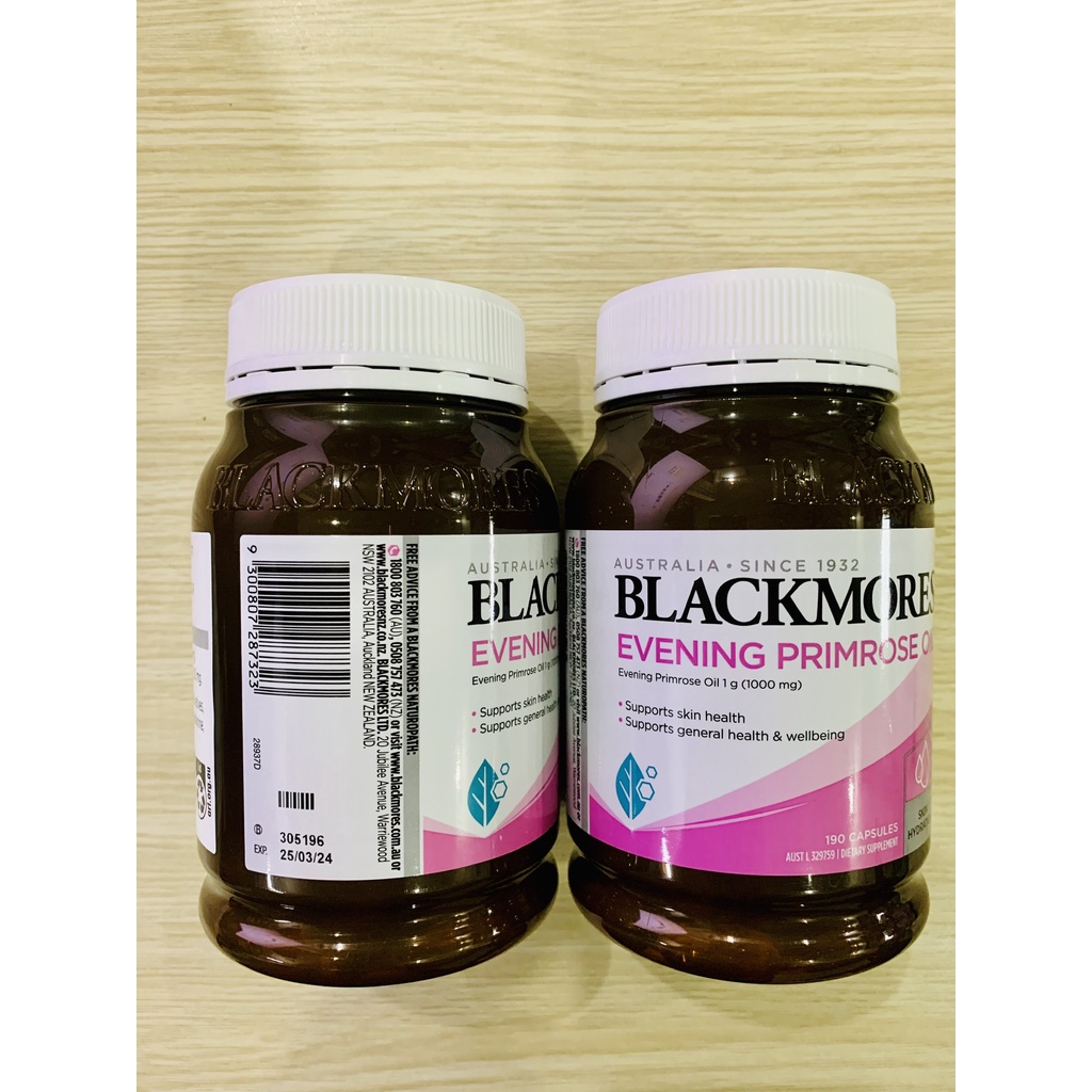 [Hàng Chuẩn ÚC] Blackmores Evening Primrose Oil - Viên uống tinh dầu hoa anh thảo 190 viên MẪU MỚI DATE 2023 | Thế Giới Skin Care
