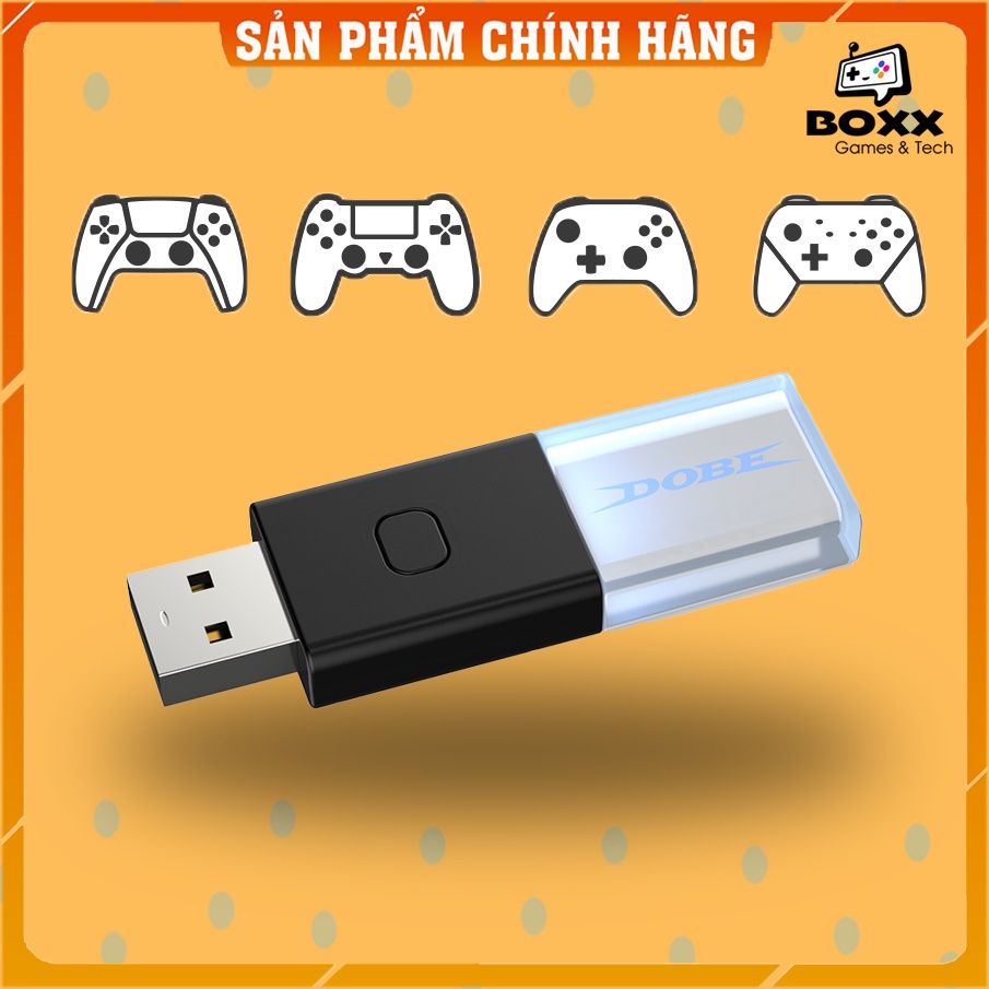 USB Bluetooth cho tay cầm Xbox, PS4, PS5, Pro Controller chính hãng Dobe