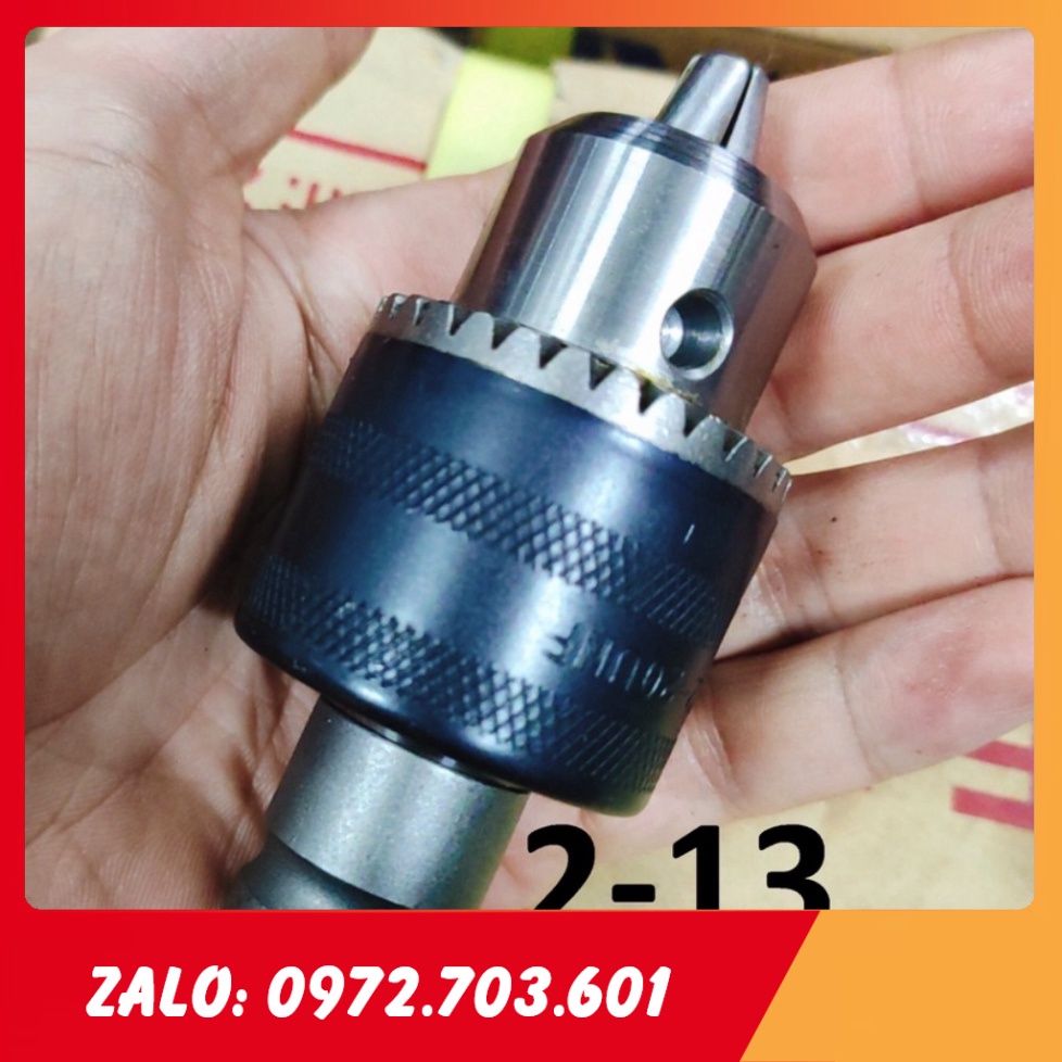 đầu kẹp mũi khoan, đầu mang ranh 13mm, loại tay khóa, kèm chuôi lắp máy bu lông 1/2 (SS1869) [GIÁ TỐT]