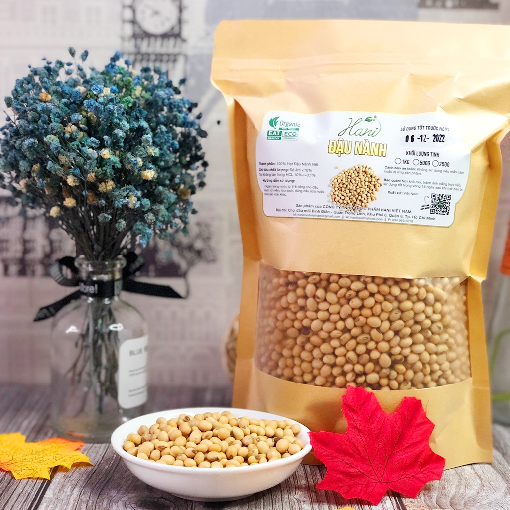 1Kg Đậu Nành Không Biến Đổi Gen Sạch Thuần Chủng  🌱 Hani Healthy Food