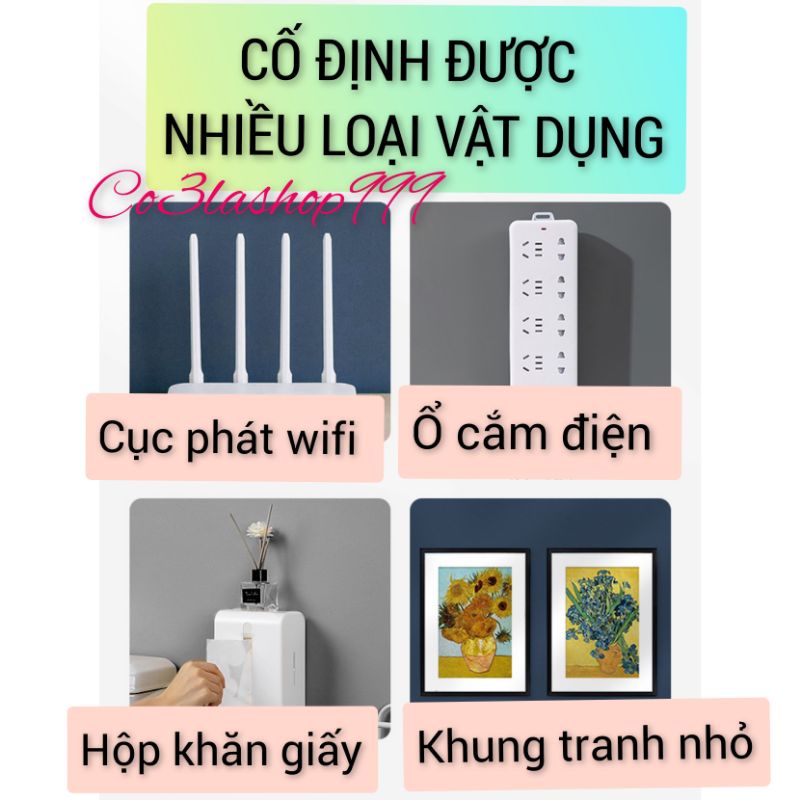 Bộ 2 miếng dán đa năng chữ u, cố định vật dụng gia đình, ghép đôi