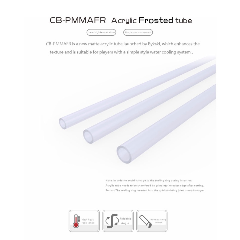 Bykski Ống Làm Mát Máy Tính Bằng acrylic Trong Suốt 12mm / 14mm / 16mm 50cm