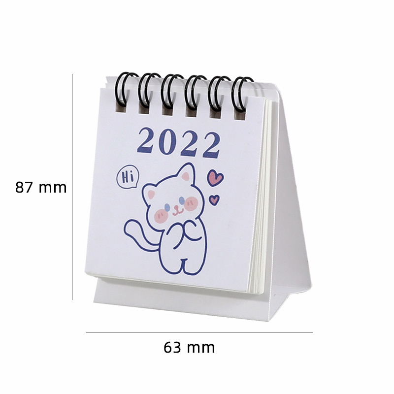 Lịch để bàn năm 2022 họa tiết hoạt hình dễ thương