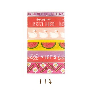 Set Washi Tape Chiết Tone Đỏ [037]