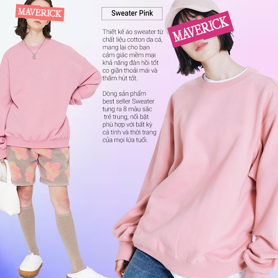 Áo Sweater Cotton Da Cá Hàn Quốc ao thun tay dài hình thỏ hồng cute Cho Nam và Nữ MVR TT1412