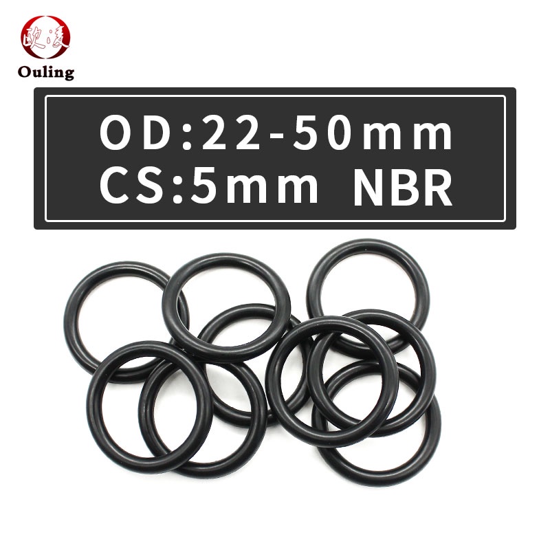 Set 20 Vòng Đệm Cao Su 5mm OD22 / 25 / 28 / 30 / 32 / 34 / 35 / 36 / 38 / 40 / 42 / 45 / 48 / 50 * 5mm