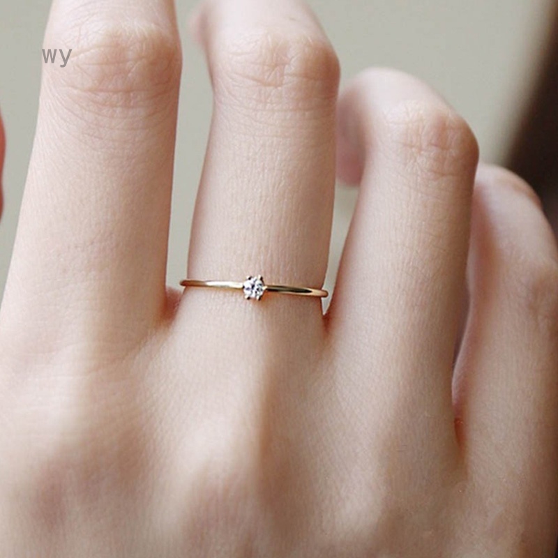 Nhẫn vàng 18K đính kim cương nhân tạo độc đáo thời trang sang trọng cho nữ