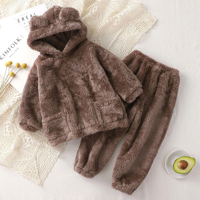 Bộ quần áo lông cừu trẻ em , bộ lông bé gái , bộ lông bé trai hàng quảng châu xịn siêu dễ thương