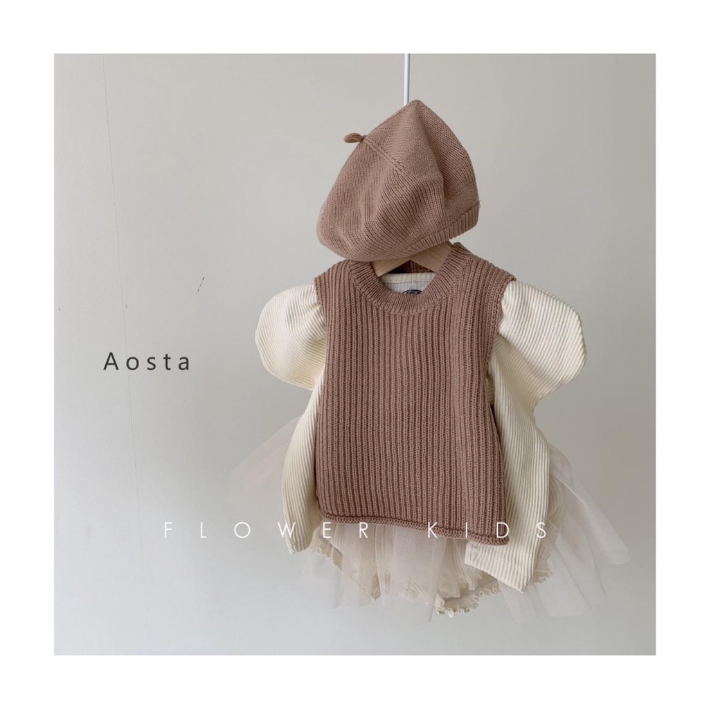 Áo Tay Phồng Màu Trơn Thời Trang Xuân Thu Hàn Quốc Mới Dành Cho Bé Gái 2021