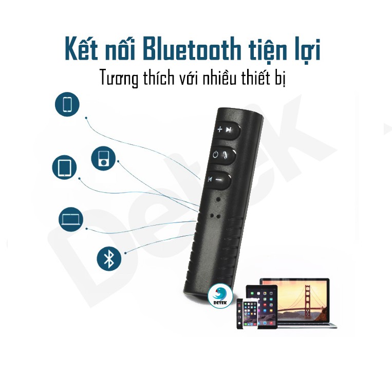 Thiết bị chuyển đổi tai nghe thường thành Bluetooth Detek R999 Tặng Jack 3.5