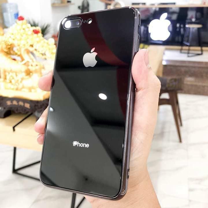 Ốp điện thoại kính cường lực viền dẻo cùng màu với lưng máy Iphone | BigBuy360 - bigbuy360.vn