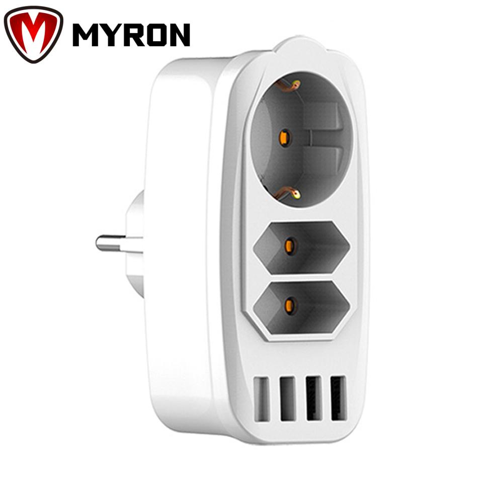 Ổ Cắm 4 Cổng Usb 250v 16a Tiện Dụng