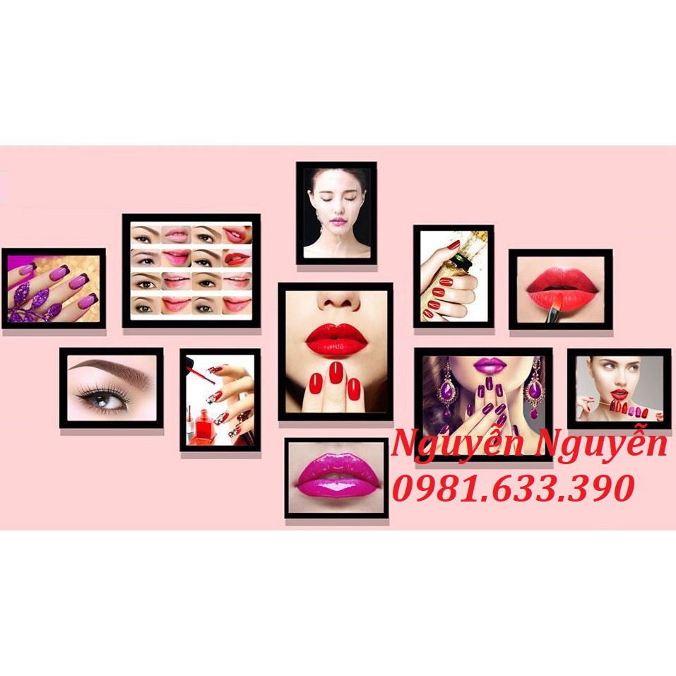 GIÁ XƯỞNG: Bộ 11 Tranh Spa Phun Xăm Thẩm Mỹ