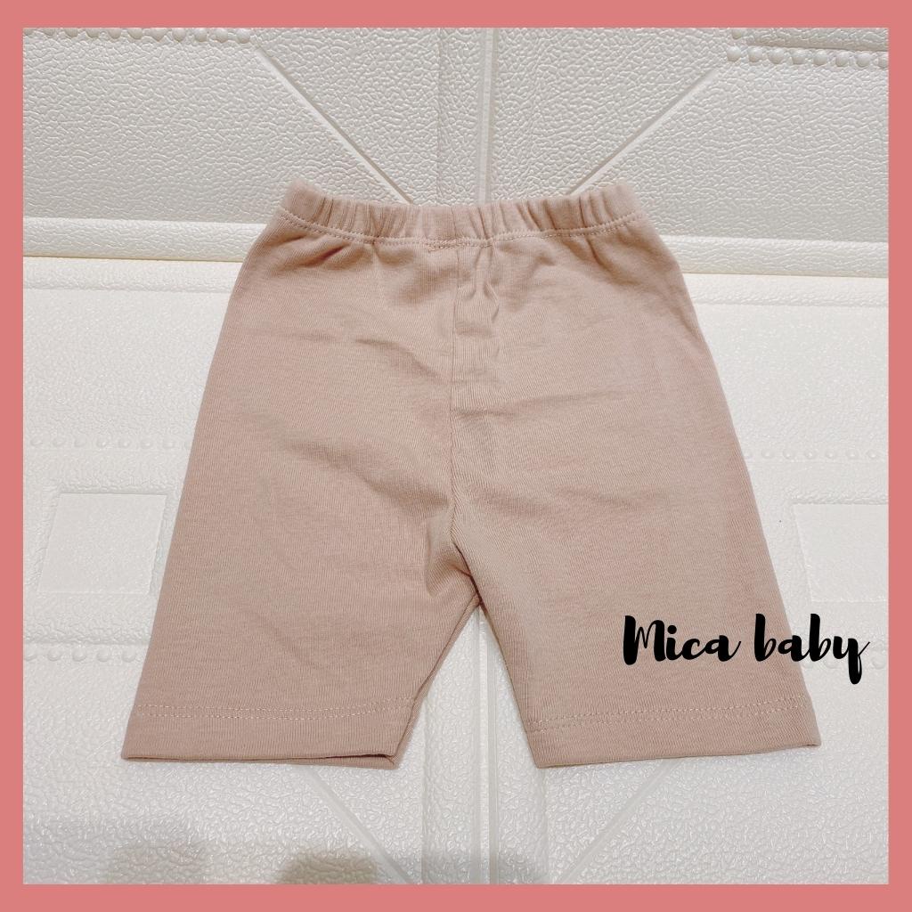 Quần legging bé gái, quần legging đùi màu trơn đáng yêu cho bé Mica baby QA27