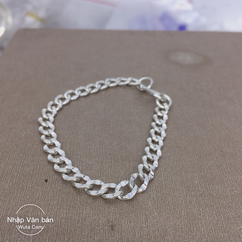 Lắc tay tròn chặt dày đẹp bạc ta NGỌC MẬU